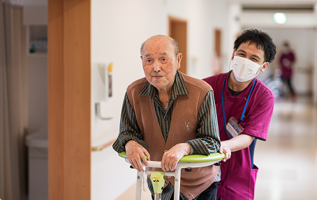 リハビリ介護の様子